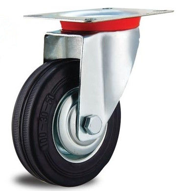 3&quot;旋回装置の足車の産業トロリー車輪のゴム製足車75mm