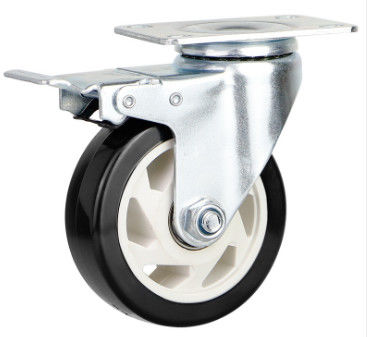 足車を締める5インチはポリウレタン車輪を亜鉛でメッキするめっきされて動かす
