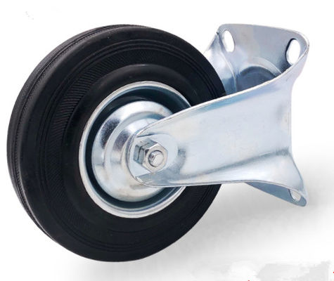 8インチの産業トロリーはトロリーのための固定足車のゴム製車輪を動かす