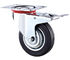 10インチの足車の車輪250kgsを締めるロックのロックできる足車が付いているゴム製足車の車輪