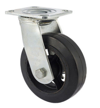 8インチのトロリーは頑丈な旋回装置の足車のゴム製足車の車輪の鋳鉄の車輪を動かす
